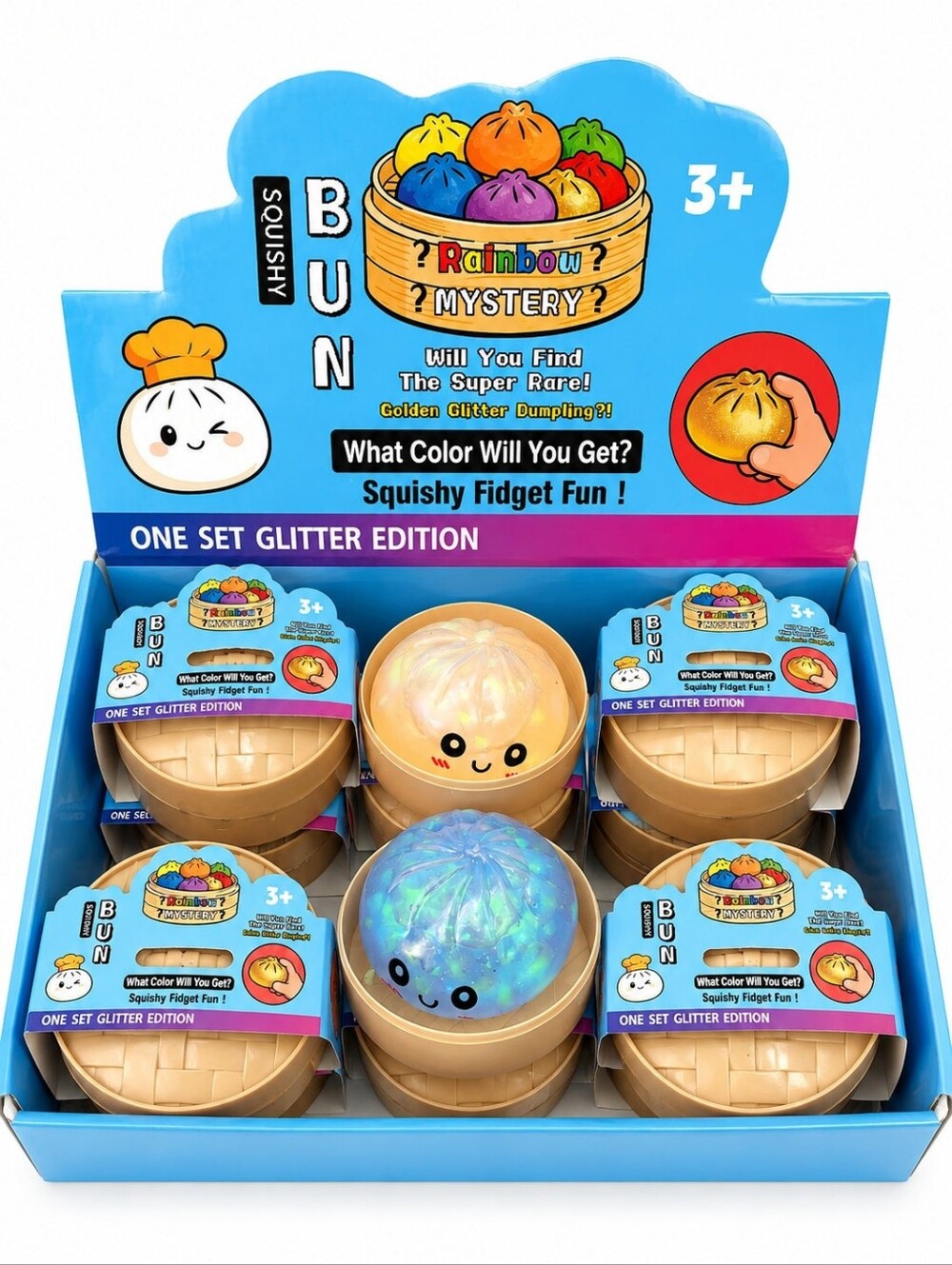 Viral RMS (Non Banned, Non Toxic) Mystery Glitter Dumpling Squishy NIB UNOPENED